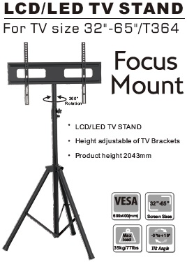 TV Stand Focus Mount Fixed T364 84€ - Click Image to Close